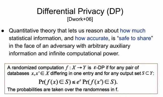 data science day 2020 differential privacy dp
