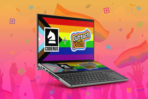 coderus fundraising for local lgbtq charity outreach youth